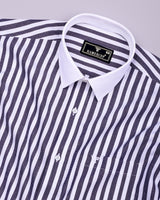Trion Blue With White Stripe Dobby Designer Shirt