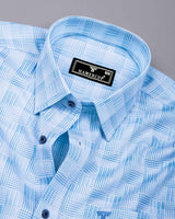 Classic Blue Check Giza Cotton Shirt