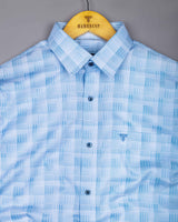 Classic Blue Check Giza Cotton Shirt