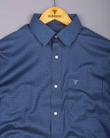 Morlen Blue With Gray Jacquard Giza Shirt