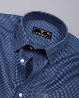Morlen Blue With Gray Jacquard Giza Shirt
