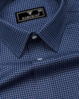 Morlen Blue With Gray Jacquard Giza Shirt
