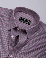 Morlen Pink With Gray Jacquard Giza Shirt