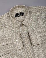 Albania Gray Printed Seersucker Dobby Cotton Shirt