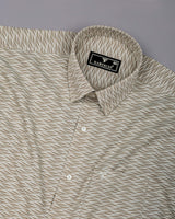 Albania Gray Printed Seersucker Dobby Cotton Shirt