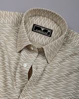 Albania Gray Printed Seersucker Dobby Cotton Shirt