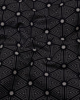 Velmor Black With White Printed Cotton Shirt