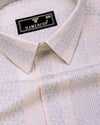 Jasper Cream With White Dobby Textured Cotton Shirt