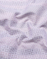 Jasper Pink With White Dobby Textured Cotton Shirt