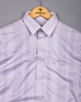 Jasper Pink With White Dobby Textured Cotton Shirt