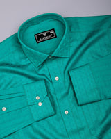 Elva Valley Green Jacquard Premium Giza Shirt