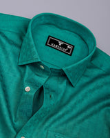 Elva Valley Green Jacquard Premium Giza Shirt