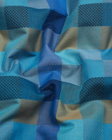 Axion Blue With Multicolor Check Premium Gizza Shirt