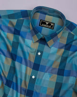 Axion Blue With Multicolor Check Premium Gizza Shirt
