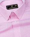 Rosin Pink Weft Stripe Premium Dobby Designer Shirt