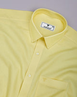 Superior Yellow Dobby Textured Formal Cotton Shirt