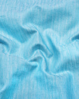 Calrix Aqua Blue Linen Cotton Shirt