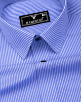 Harbor Blue With White Stripe Cotton Shirt