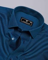 Navrix Dark Blue Plaid Flannel Cotton Shirt