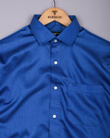 Dorno Blue Jacquard Textured Premium Giza Shirt