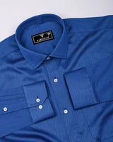 Dorno Blue Jacquard Textured Premium Giza Shirt