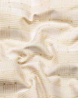 Biscoff Cream Jacquard Check Premium Gizza Shirt