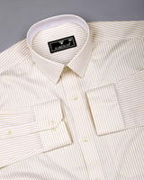 Groven Yellow With White Stripe Premium Gizza Shirt