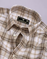Sutton Cream With White Twill Check Cotton Shirt