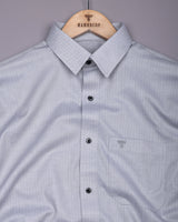 Pestry Gray With White Stripe Premium Giza Shirt