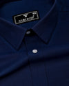 Pestry NavyBlue With White Stripe Premium Giza Shirt