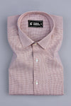 Vestia coffee brown cotton solid shirt