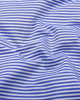 Float Blue With White Stripe Designer Cotton Shirt