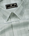 Kelly Green With White Check Giza Shirt
