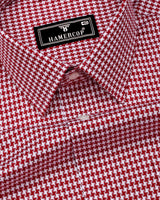Fralix Red Houndstooth Jacquard Premium Gizza Shirt