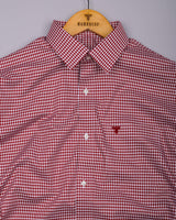 Fralix Red Houndstooth Jacquard Premium Gizza Shirt