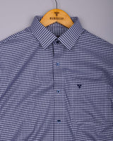 Fralix Blue Houndstooth Jacquard Premium Gizza Shirt
