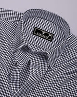 Fralix Black Houndstooth Jacquard Premium Gizza Shirt