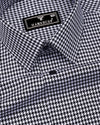 Fralix Black Houndstooth Jacquard Premium Giza Shirt