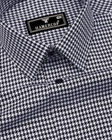 Fralix Black Houndstooth Jacquard Premium Gizza Shirt