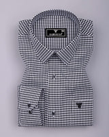 Fralix Black Houndstooth Jacquard Premium Gizza Shirt