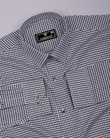 Fralix Black Houndstooth Jacquard Premium Gizza Shirt