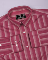 Colombia Beet Red With Cream Box Stripe Gizza Shirt