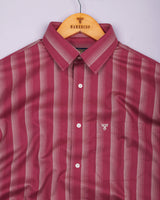Colombia Beet Red With Cream Box Stripe Gizza Shirt