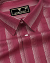 Colombia Beet Red With Cream Box Stripe Giza Shirt