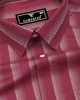 Colombia Beet Red With Cream Box Stripe Gizza Shirt