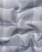 Auric Silver Gray Houndstooth Check Premium Giza Shirt