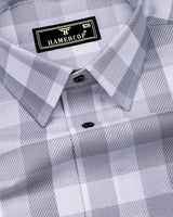 Ravon Gray With White Twill Check Premium Gizza Shirt