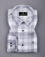 Ravon Gray With White Twill Check Premium Gizza Shirt