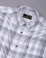 Ravon Gray With White Twill Check Premium Gizza Shirt