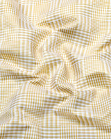 Luxor Cream With White Check Premium Giza Shirt